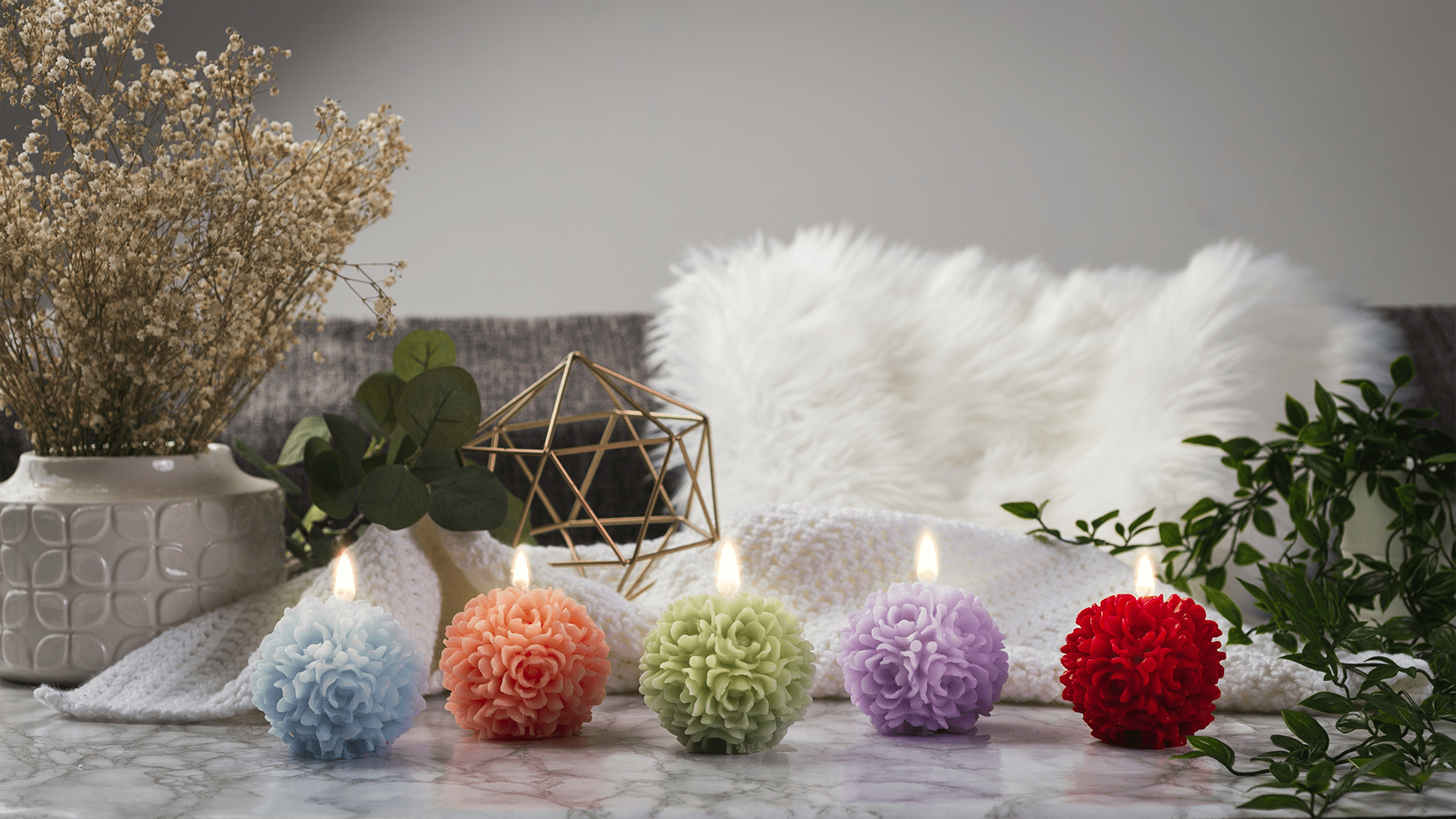 Candele artigianali d'arredo