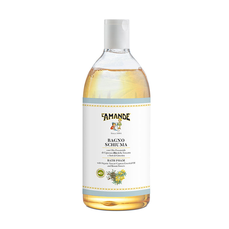 Bagno schiuma Cipresso Bio della Toscana e fiori di Ginestra