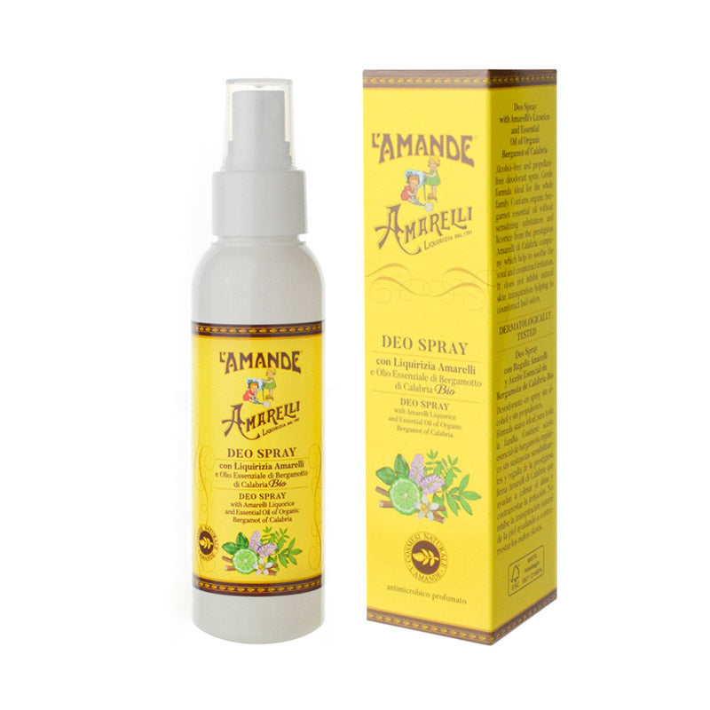 Deodorante spray con Liquirizia Amarelli e Olio Essenziale di Bergamotto di Calabria Bio