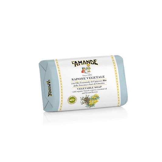 Sapone Vegetale con Olio Essenziale di Cipresso Bio della Toscana e fiori di Ginestra
