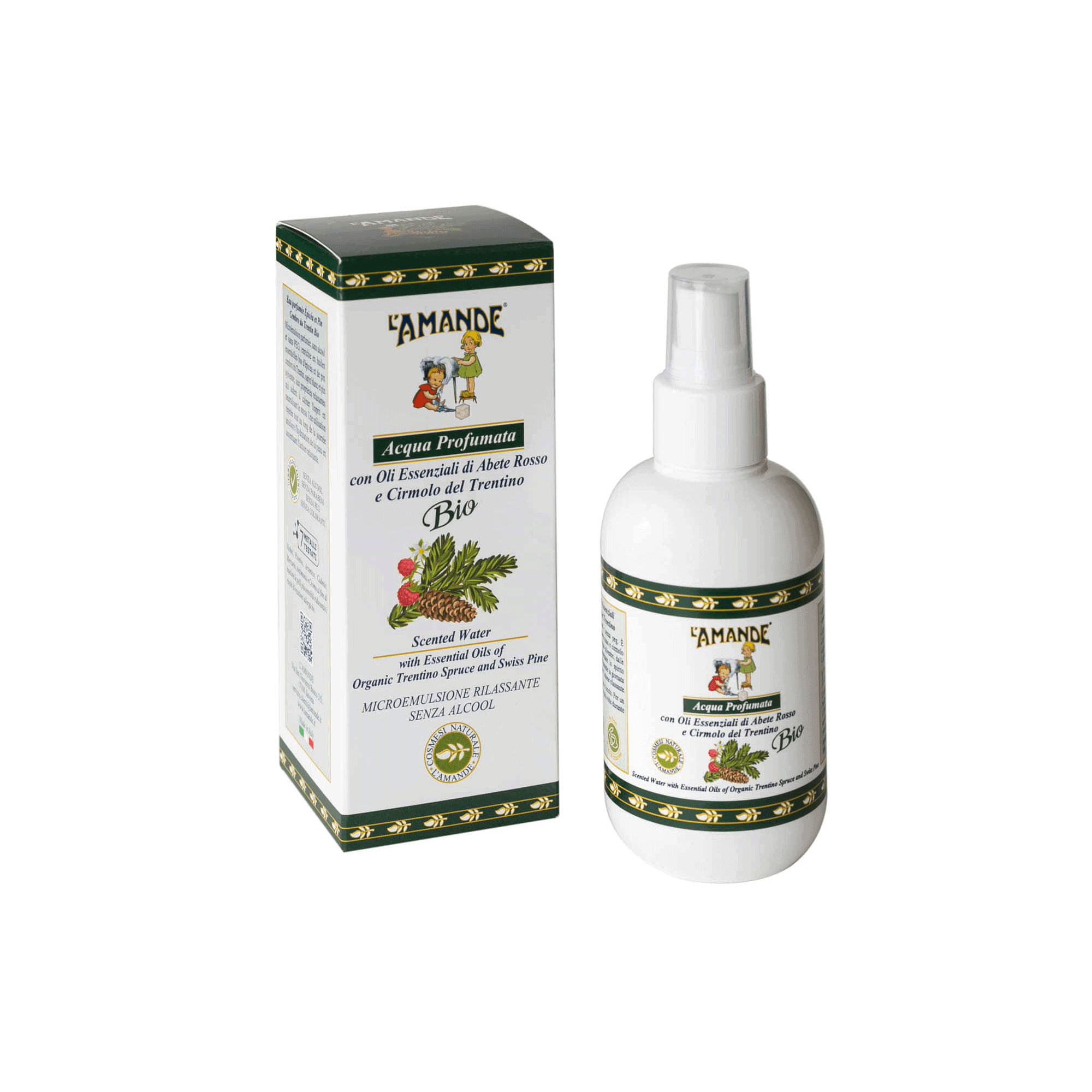 Acqua profumata Abete rosso e cirmolo del Trentino