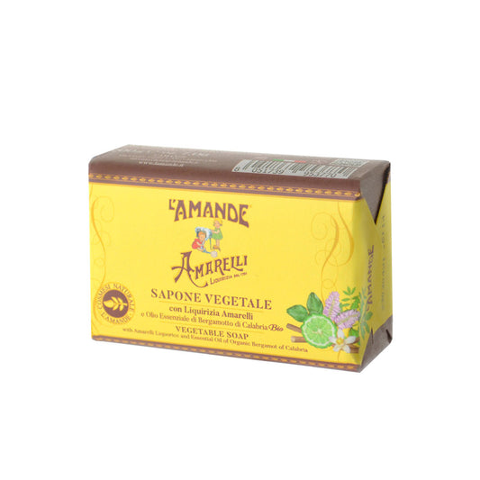 Sapone vegetale con Liquirizia Amarelli e Olio Essenziale di Bergamotto di Calabria Bio