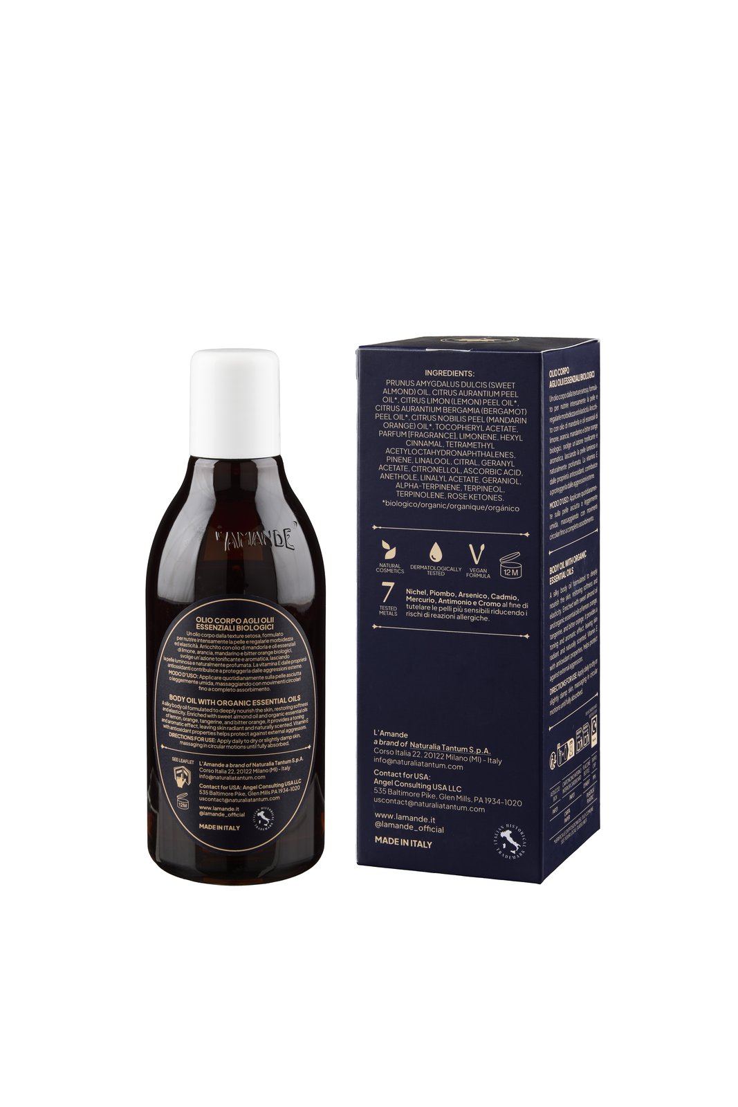 OLIO CORPO AGLI OLI ESSENZIALI BIOLOGICI