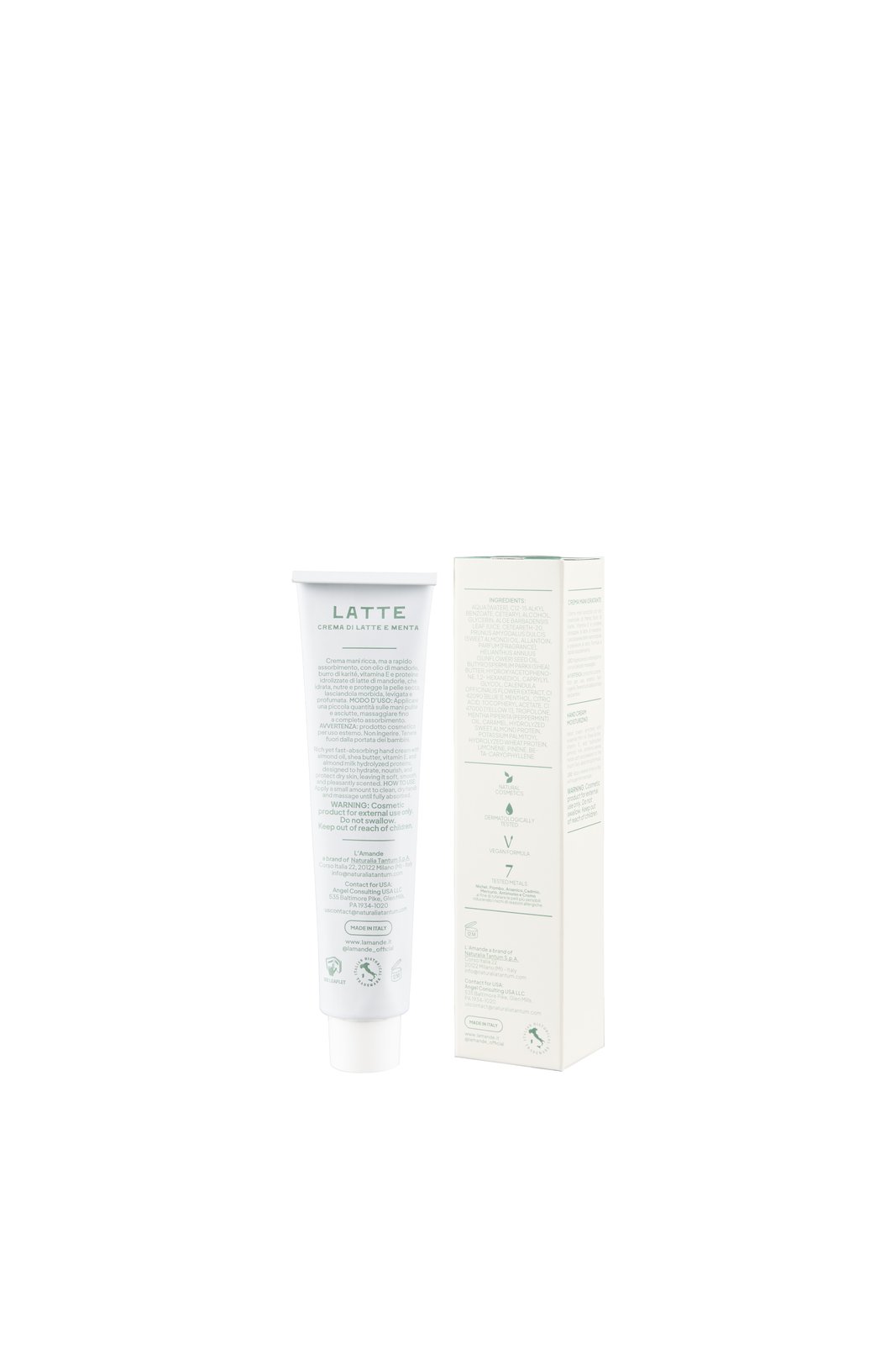 CREMA MANI IDRATANTE AL PROFUMO DI LATTE E MENTA