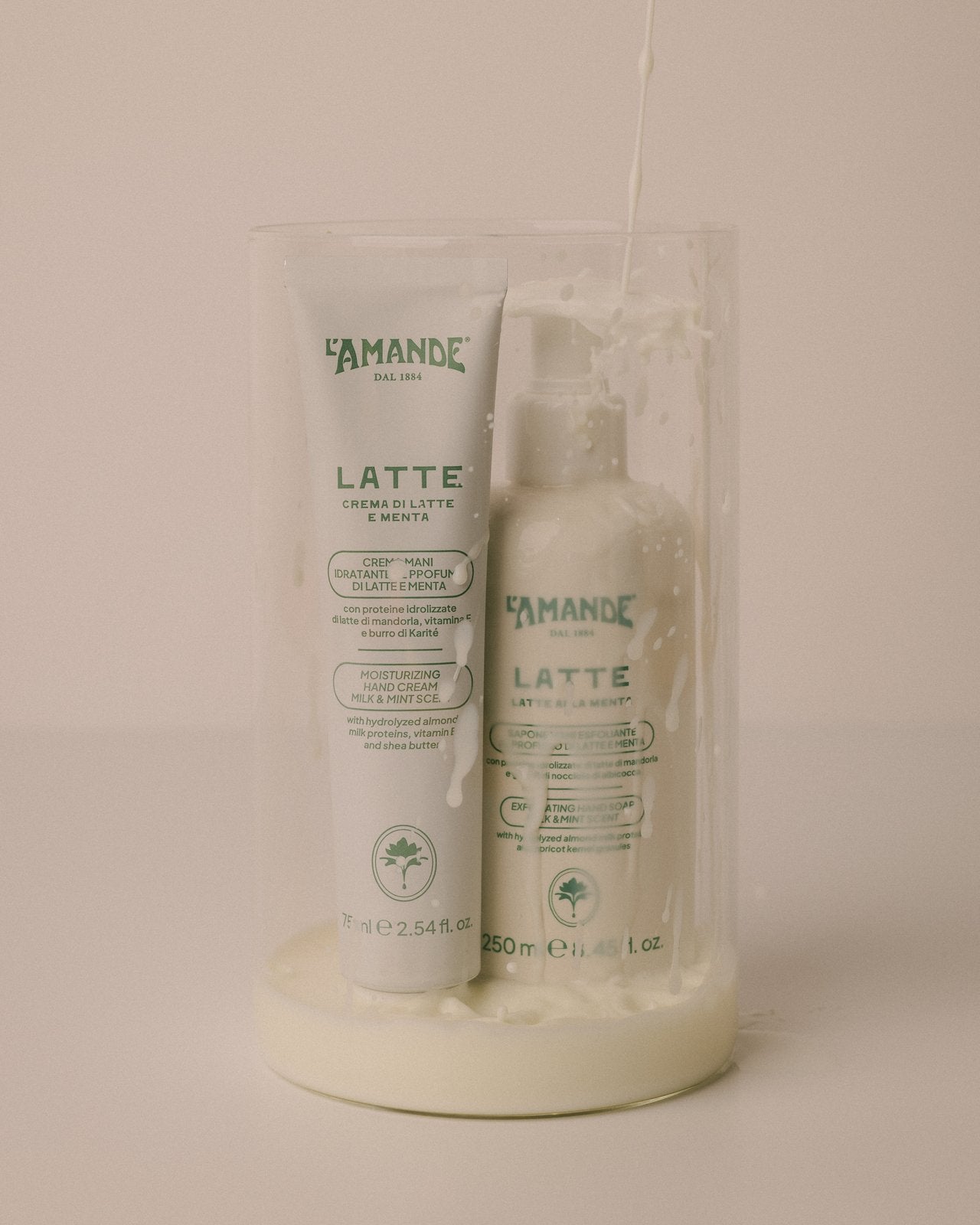 KIT PER LA CURA DELLE MANI AL PROFUMO DI LATTE E MENTA