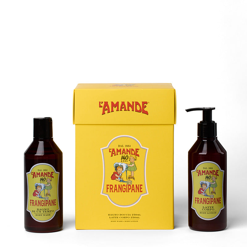 Gift Box 140 Anni - Frangipane: Bagno di un tempo 250ml + Latte corpo 250ml