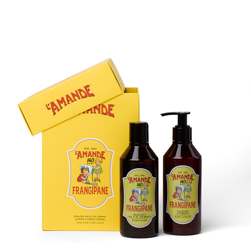 Gift Box 140 Anni - Frangipane: Bagno di un tempo 250ml + Latte corpo 250ml